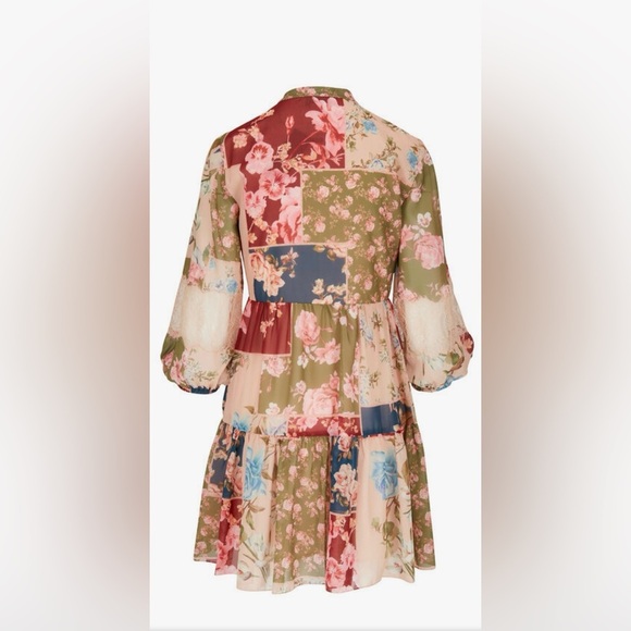 EUC SACHIN + BABI-Moyer Floral Patchwork Multicolor Dress. Size S - Picture 2 of 12